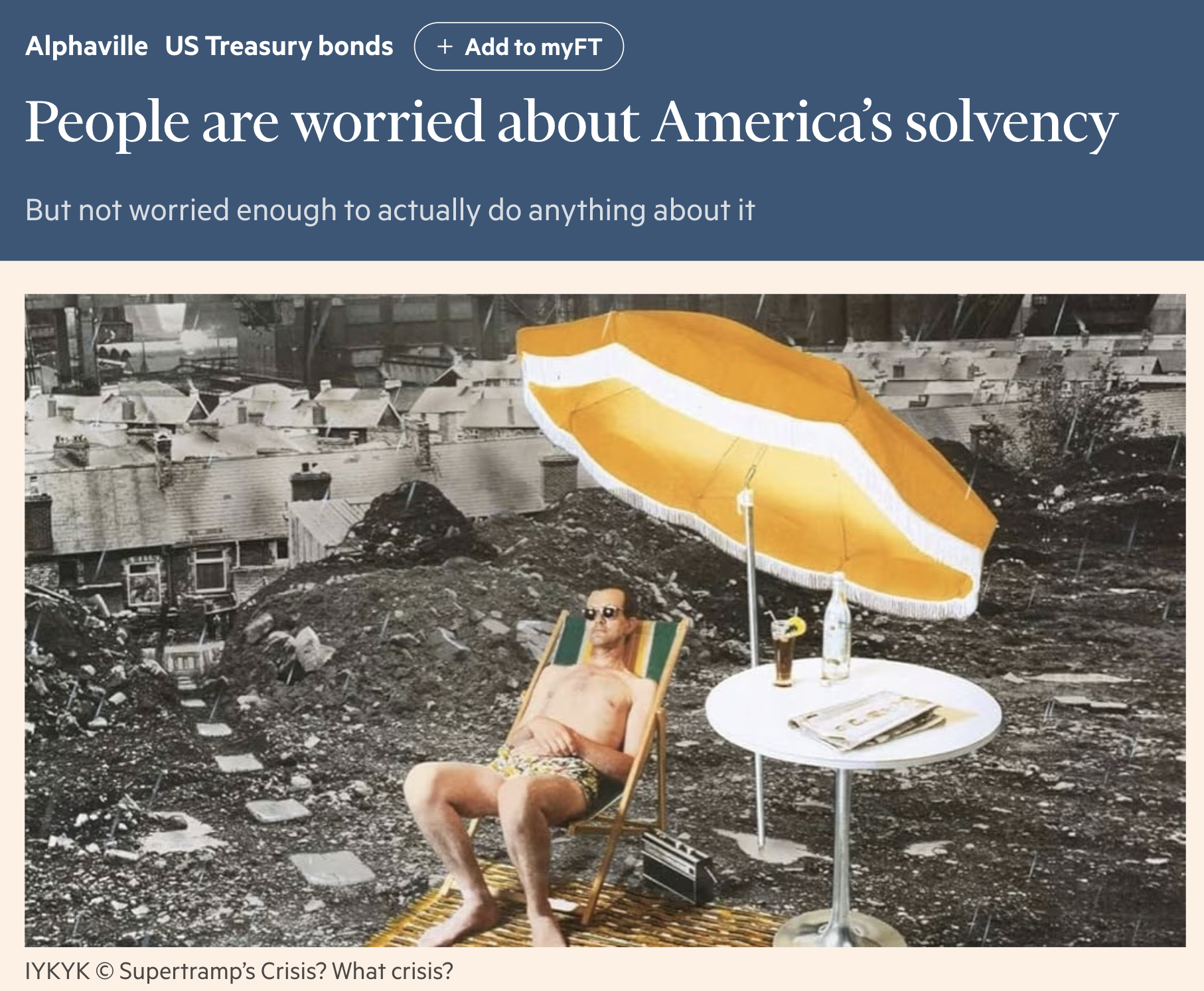 Screenshot of the Financial Times article headline and preview